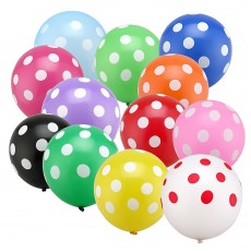 Polka Dot Balloons Mixed x5